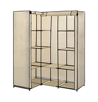 Corner Wardrobe Cream 51.2"x34.3"x66.5"