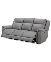 Addyson 88" 3-Pc. Leather Sofa with 3 Zero Gravity Recliners Power Headrests, Created for Macy's