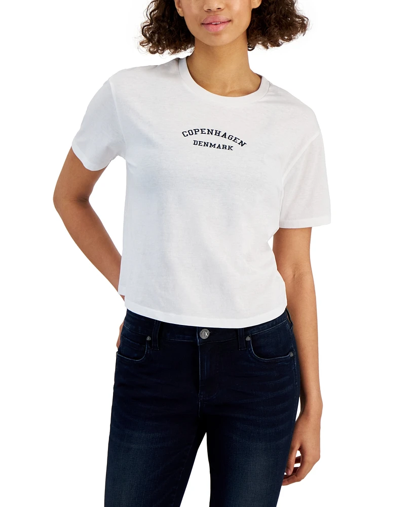 Rebellious One Juniors' Copenhagen Crewneck Tee