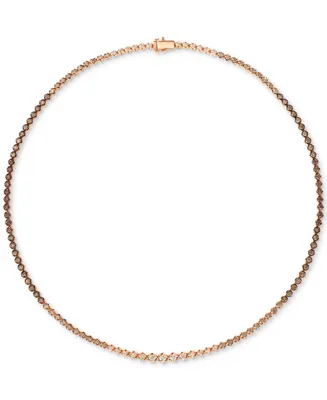 Le Vian Ombre Chocolate Ombre Diamond 18" Tennis Necklace (5-1/2 ct. t.w.) in 14k Rose Gold