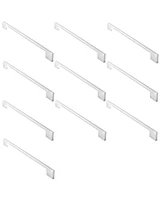 Cauldham 10 Pack Solid Kitchen Cabinet Pulls Handles (9" Hole Centers) - Modern Thin Profile Drawer/Door Hardware - Style M255 - Polished Chrome