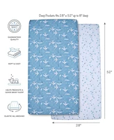 Bedtime Originals Airplane/Stars Aviation 2-Pack Fitted Crib/Toddler Sheet Set