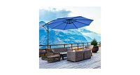 10 Feet Patio Offset Hanging Umbrella with Easy Tilt Adjustment