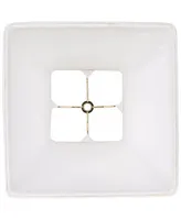 Set of 2 Ivory Classic Small Square Lamp Shades 5.25" Top x 10" Bottom x 9" High (Spider) Replacement with Harp and Finial - Springcrest