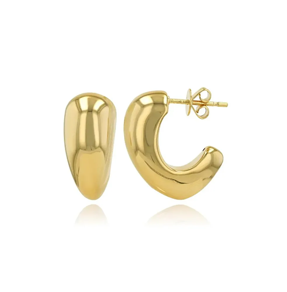 Alev Jewelry Aj by Alev Golden Open Hoop Earrings