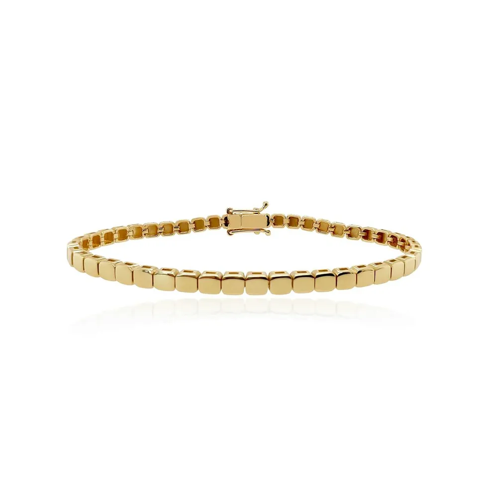 Alev Jewelry Aj by Alev Small Golden Square Bracelet