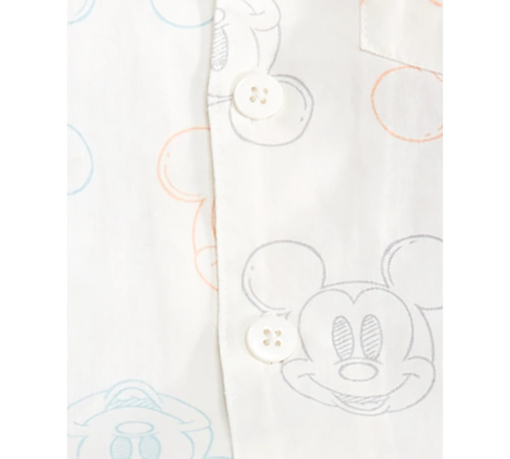 Disney Baby Mickey Mouse Shirt & Twill Shorts, 2 Piece Set