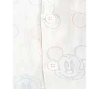 Disney Baby Mickey Mouse Shirt & Twill Shorts, 2 Piece Set