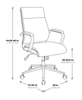 Office Star 48" Fabric, Chrome High Back Manager's Chair