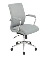 Office Star 41.25" Fabric, Chrome Mid Back Manager's Chair