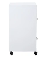 Office Star 26.75" 2 Drawer Mobile Locking Metal File Cabinet