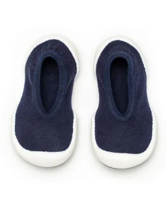 Komuello's Infant Boy Girl First Walk Sock Shoes Flat Navy