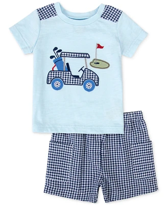 Baby Essentials Baby Boys Golf Cart T-Shirt and Shorts, 2 Piece Set