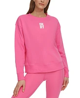 Dkny Sport Women's Puff-Logo Long-Sleeve Sweatshirt