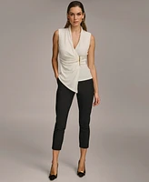 Donna Karan Women's Sleeveless V-Neck Top