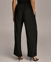 Donna Karan New York Women's Pull-On Pleated Wide Leg Pants