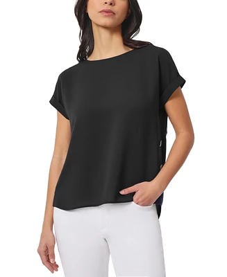 Jones New York Women's Short-Sleeve Button-Detail Top