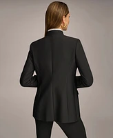 Donna Karan New York Women's Button Sleeve Blazer, Regular & Petite
