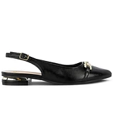 Jones New York Women's Quinay Pave Chain Detail Slingback Flats