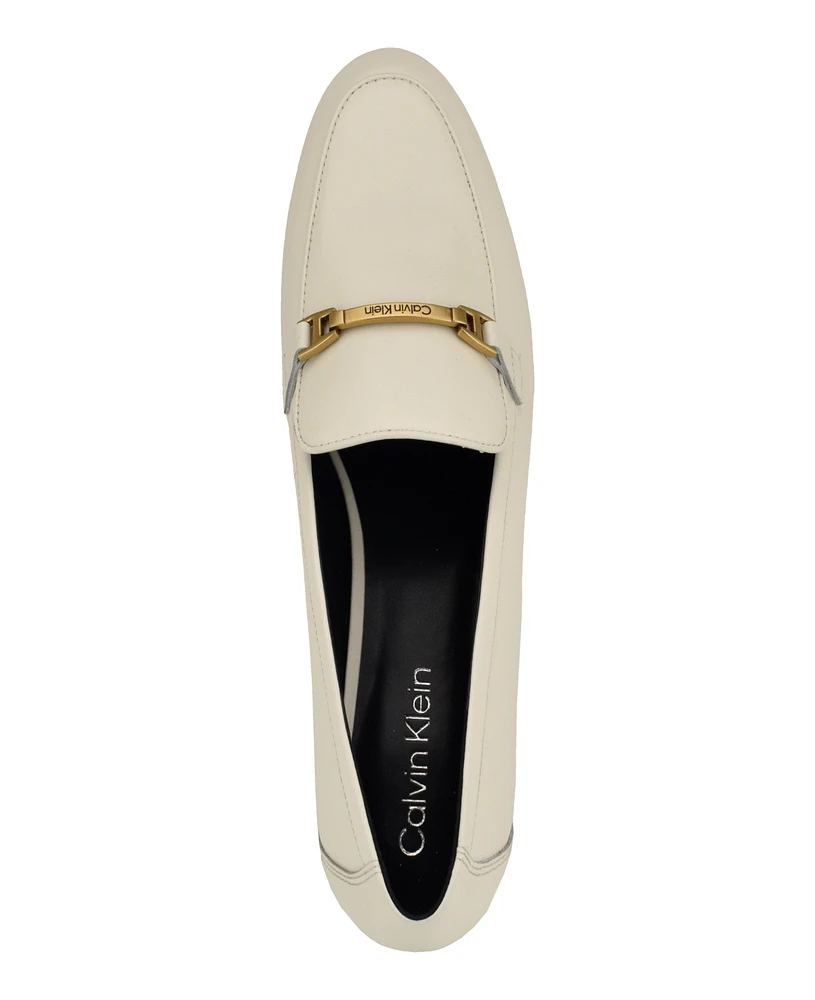 Calvin Klein Women's Sommiya Almond Toe Casual Slip-On Loafers