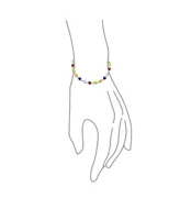 Bling Jewelry Multicolor Citrine Peridot Garnet Aquamarine Amethyst Heart Shape Tennis Bracelet Sterling Silver 7 Inch