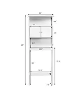 Sugift 18" Towel Rack Wall-Mounted Towel Holder for Bathroom