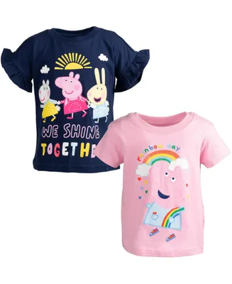 Peppa Pig Girls 2 Pack T-Shirts Toddler| Child