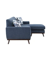 White Label Andora Reversible 87" Sofa Chaise
