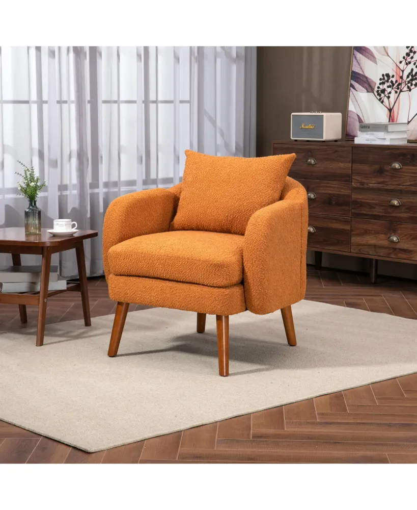Simplie Fun Wood Frame Armchair, Modern Accent Chair Lounge Chair For Living Room