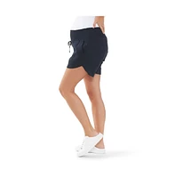 Ripe Maternity Indi Shirred Linen Short Navy