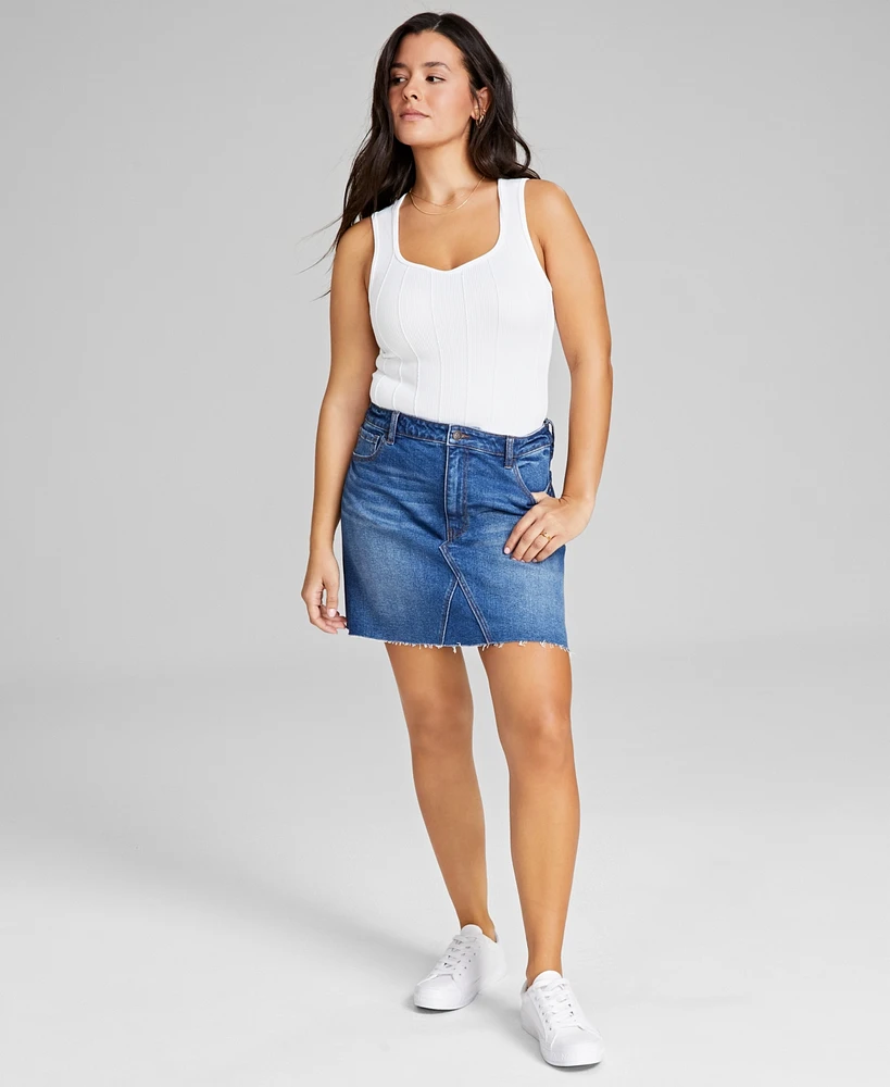 And Now This Women's Denim Mini Skirt, Created for Macy's