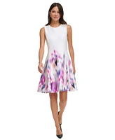 Dkny Women's Sleeveless Fit & Flare Dress