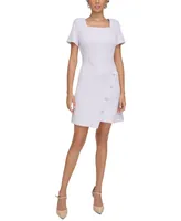 Calvin Klein Petite Tweed Short-Sleeve Sheath Dress