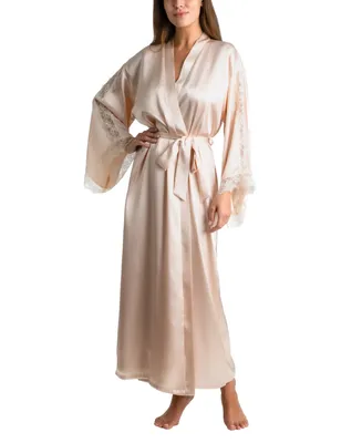 Linea Donatella Women's Luxe Brides Blush Lingerie Long Robe