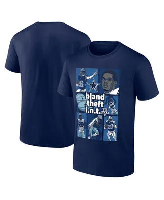 Men's Fanatics DaRon Bland Navy Dallas Cowboys Pick Six T-shirt