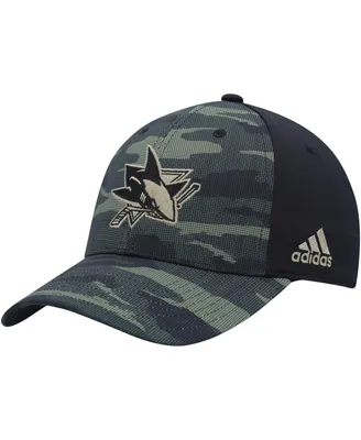 Men's adidas Camo, Black San Jose Sharks Military-Inspired Appreciation Flex Hat