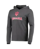 Men's Concepts Sport Crimson, Heather Charcoal Indiana Hoosiers Meter Long Sleeve Hoodie T-shirt and Jogger Pajama Set