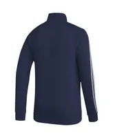 Men's adidas Navy Columbus Blue Jackets Raglan Full-Zip Track Jacket