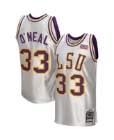 Men's Mitchell & Ness Shaquille O'Neal White Lsu Tigers College Vault 1990/91 Authentic Jersey