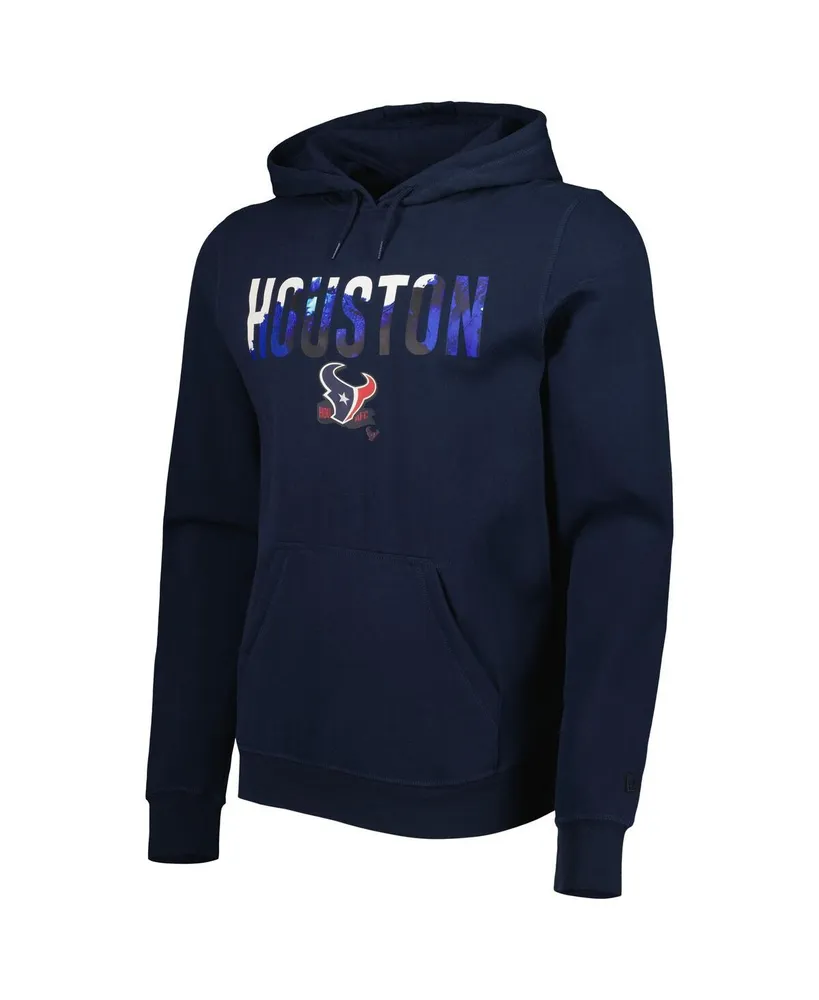 Men's New Era Navy Houston Texans Ink Dye Pullover Hoodie