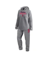 Women's Fanatics Gray Boston Red Sox Legacy Pullover Sweatshirt and Sweatpants Set