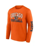 Men's Fanatics Orange, Navy Chicago Bears Throwback T-shirt Combo Set