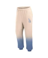 Women's Fanatics Tan, Royal Distressed Los Angeles Dodgers Luxe Ombre Lounge Pants