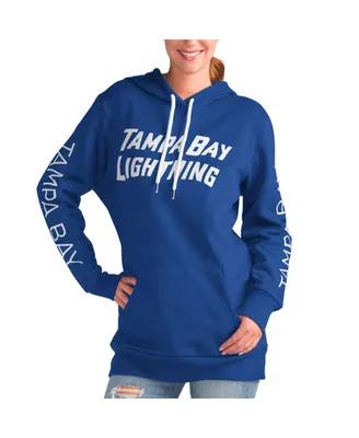 Women's G-iii 4Her by Carl Banks Blue Tampa Bay Lightning Overtime Pullover Hoodie