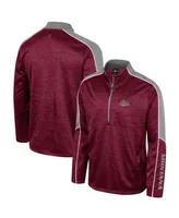 Men's Colosseum Maroon Montana Grizzlies Marled Half-Zip Jacket