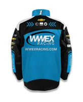 Men's Trackhouse Racing Team Collection Black Ross Chastain Wwex Nylon Uniform Full-Snap Jacket