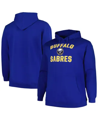 Men's Profile Royal Buffalo Sabres Big and Tall Arch Over Logo Pullover Hoodie