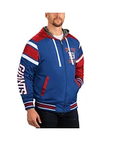 Men's G-iii Sports by Carl Banks Royal, Gray New York Giants Extreme Full Back Reversible Hoodie Full-Zip Jacket