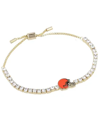 Women's BaubleBar Gold Cleveland Browns Pull-Tie Tennis Bracelet