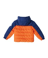Bear paw Little Boys Color block Fleece Lined Puffer Coat with Hood